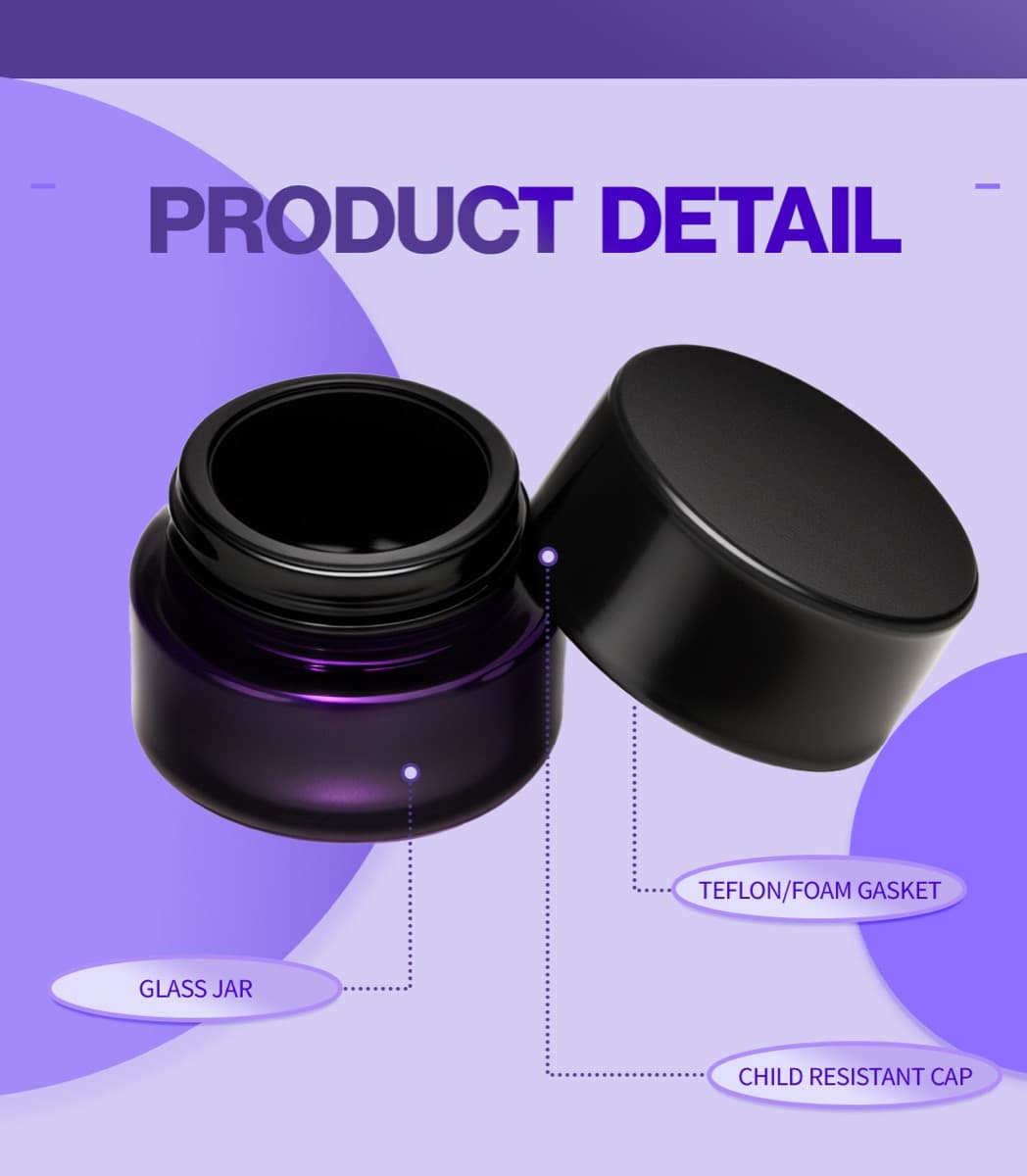 5ml UV Violet Jar – Black Lid FULL BOX 350 thumbnail 2